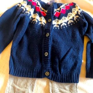 Girls Button up Sweater and Corduroy Pants